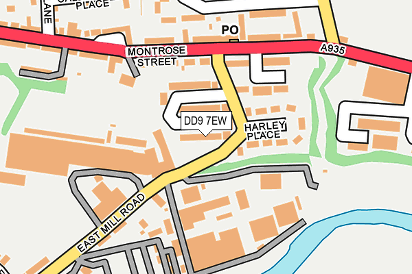 DD9 7EW map - OS OpenMap – Local (Ordnance Survey)