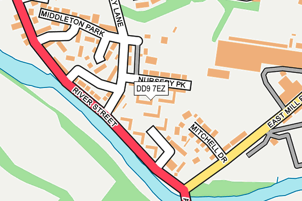 DD9 7EZ map - OS OpenMap – Local (Ordnance Survey)