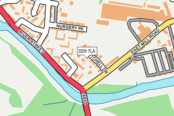 DD9 7LA map - OS OpenMap – Local (Ordnance Survey)