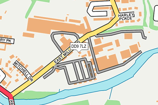 DD9 7LZ map - OS OpenMap – Local (Ordnance Survey)