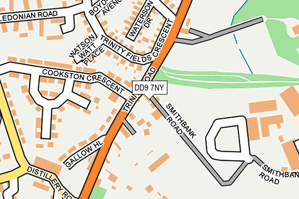 DD9 7NY map - OS OpenMap – Local (Ordnance Survey)