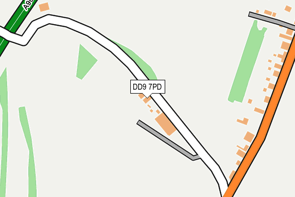DD9 7PD map - OS OpenMap – Local (Ordnance Survey)