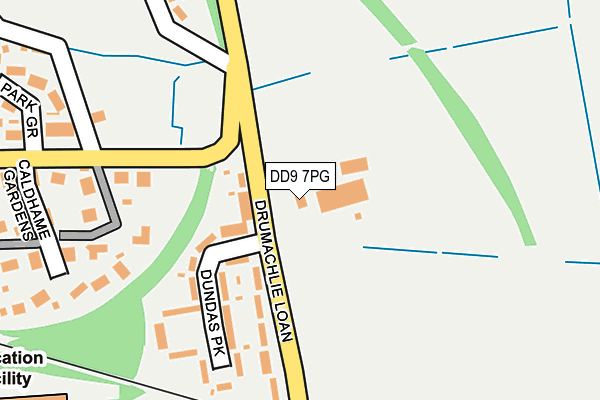 DD9 7PG map - OS OpenMap – Local (Ordnance Survey)