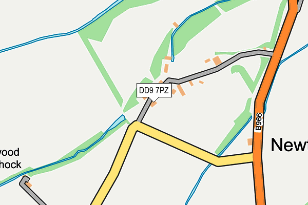 DD9 7PZ map - OS OpenMap – Local (Ordnance Survey)