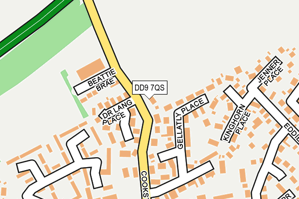 DD9 7QS map - OS OpenMap – Local (Ordnance Survey)