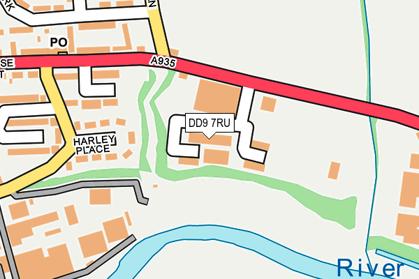 DD9 7RU map - OS OpenMap – Local (Ordnance Survey)