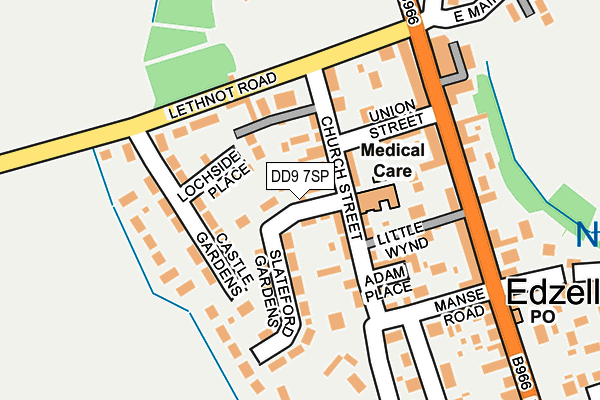 DD9 7SP map - OS OpenMap – Local (Ordnance Survey)