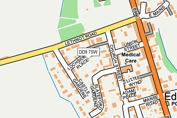 DD9 7SW map - OS OpenMap – Local (Ordnance Survey)