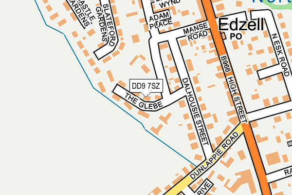 DD9 7SZ map - OS OpenMap – Local (Ordnance Survey)