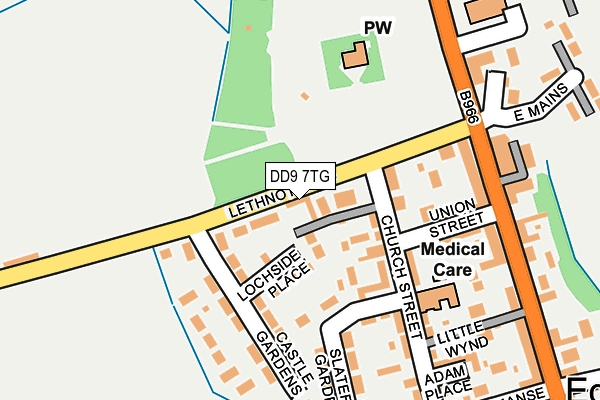 DD9 7TG map - OS OpenMap – Local (Ordnance Survey)