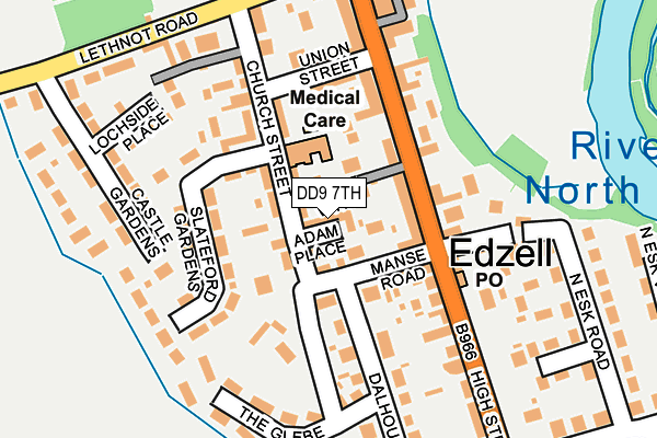 DD9 7TH map - OS OpenMap – Local (Ordnance Survey)