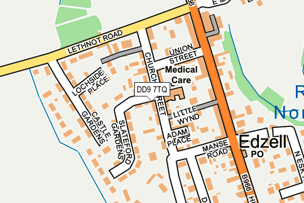 DD9 7TQ map - OS OpenMap – Local (Ordnance Survey)