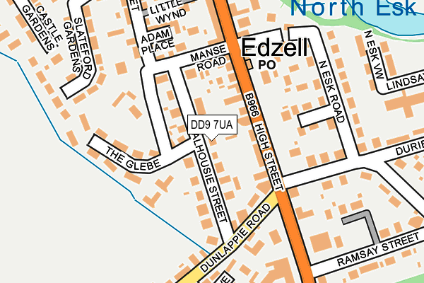 DD9 7UA map - OS OpenMap – Local (Ordnance Survey)