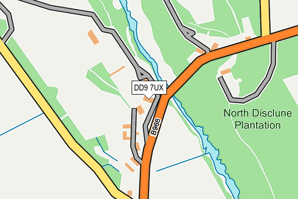 DD9 7UX map - OS OpenMap – Local (Ordnance Survey)