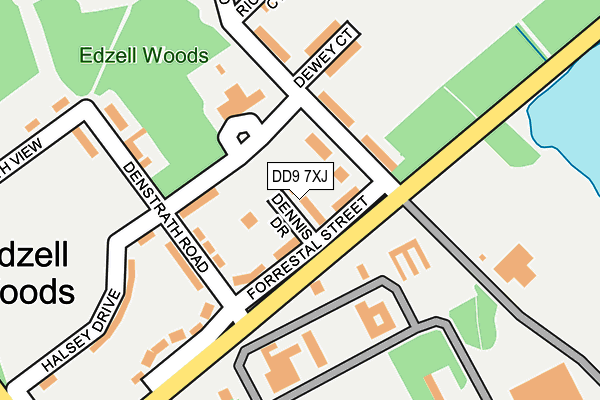 DD9 7XJ map - OS OpenMap – Local (Ordnance Survey)