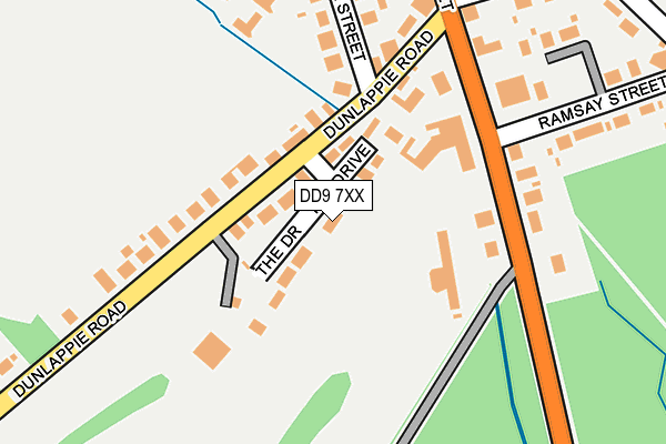 DD9 7XX map - OS OpenMap – Local (Ordnance Survey)