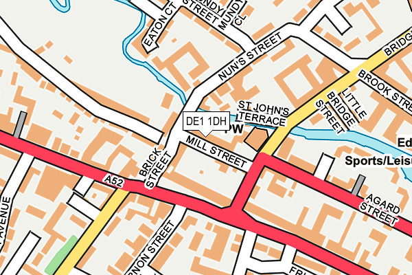 DE1 1DH map - OS OpenMap – Local (Ordnance Survey)