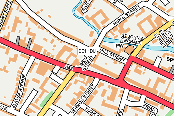 DE1 1DU map - OS OpenMap – Local (Ordnance Survey)