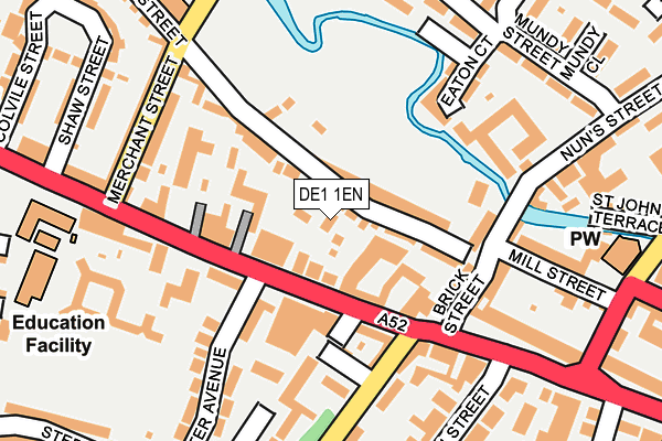 DE1 1EN map - OS OpenMap – Local (Ordnance Survey)