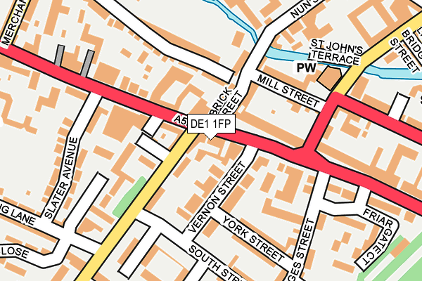 DE1 1FP map - OS OpenMap – Local (Ordnance Survey)