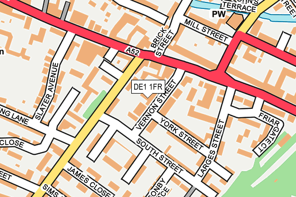 DE1 1FR map - OS OpenMap – Local (Ordnance Survey)