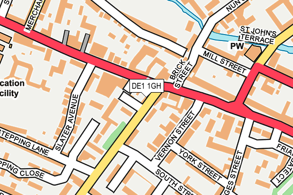 DE1 1GH map - OS OpenMap – Local (Ordnance Survey)