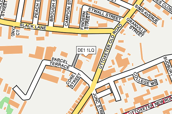 DE1 1LQ map - OS OpenMap – Local (Ordnance Survey)