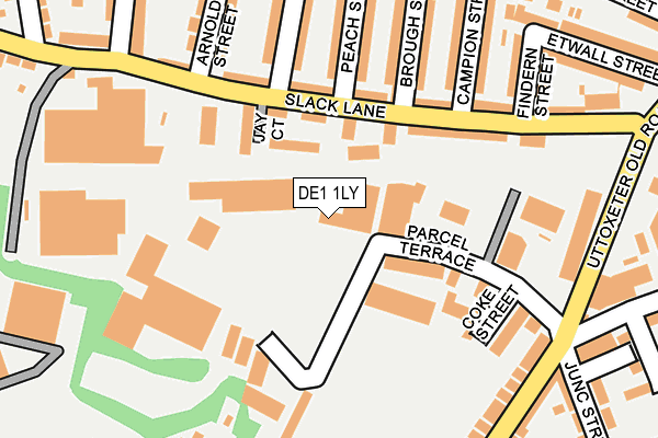 DE1 1LY map - OS OpenMap – Local (Ordnance Survey)