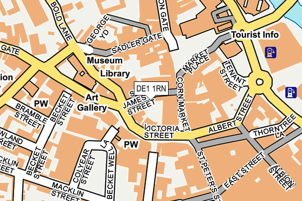 DE1 1RN map - OS OpenMap – Local (Ordnance Survey)