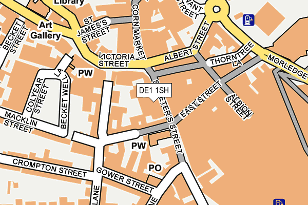 DE1 1SH map - OS OpenMap – Local (Ordnance Survey)