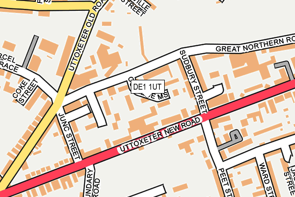 DE1 1UT map - OS OpenMap – Local (Ordnance Survey)