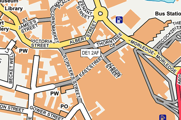DE1 2AF map - OS OpenMap – Local (Ordnance Survey)