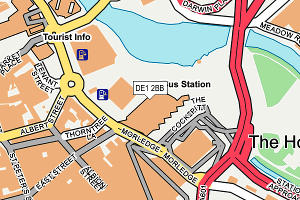 DE1 2BB map - OS OpenMap – Local (Ordnance Survey)