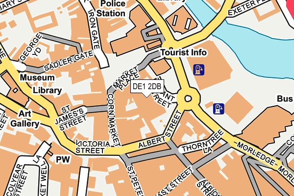 DE1 2DB map - OS OpenMap – Local (Ordnance Survey)