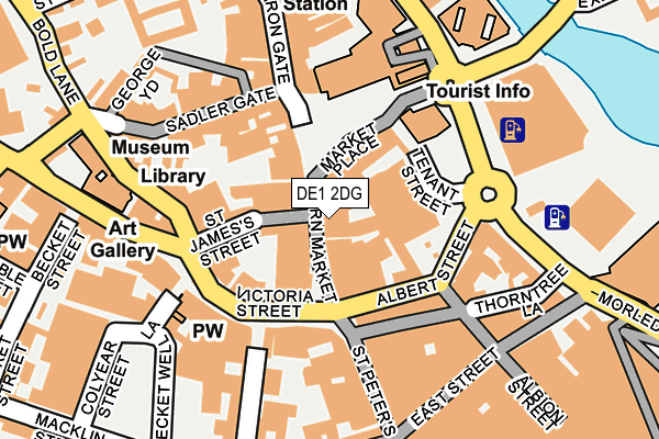 DE1 2DG map - OS OpenMap – Local (Ordnance Survey)