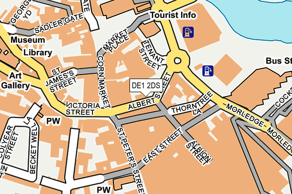 DE1 2DS map - OS OpenMap – Local (Ordnance Survey)