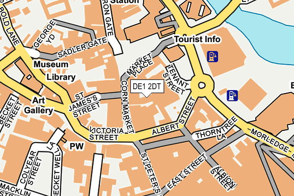 DE1 2DT map - OS OpenMap – Local (Ordnance Survey)