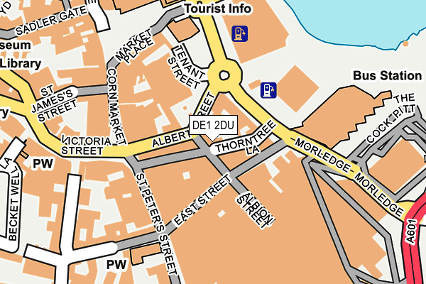 DE1 2DU map - OS OpenMap – Local (Ordnance Survey)