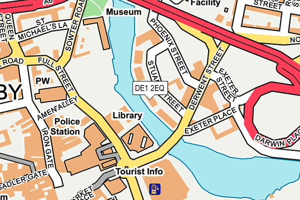 DE1 2EQ map - OS OpenMap – Local (Ordnance Survey)