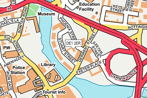 DE1 2ER map - OS OpenMap – Local (Ordnance Survey)