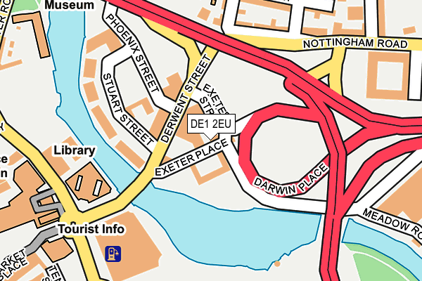 DE1 2EU map - OS OpenMap – Local (Ordnance Survey)