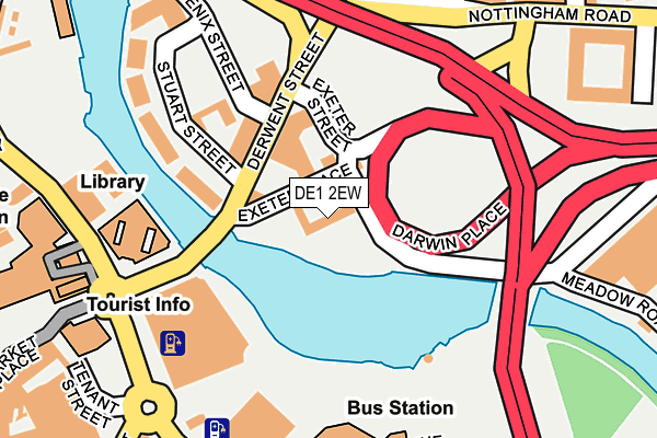 DE1 2EW map - OS OpenMap – Local (Ordnance Survey)