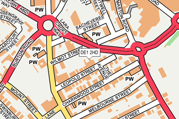 DE1 2HD map - OS OpenMap – Local (Ordnance Survey)