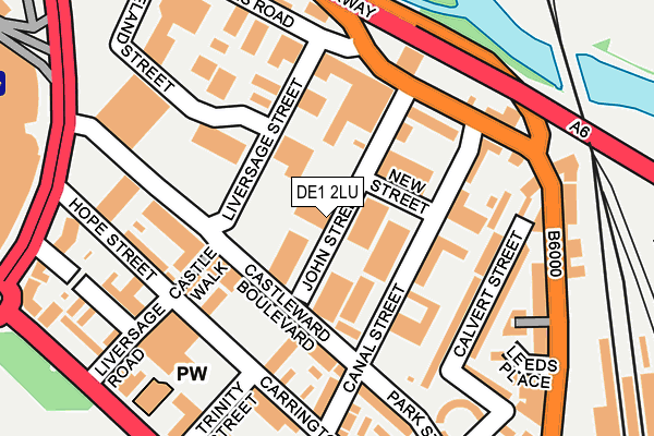 DE1 2LU map - OS OpenMap – Local (Ordnance Survey)