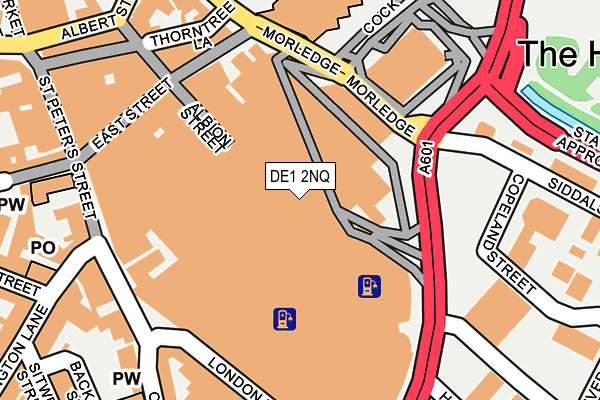 DE1 2NQ map - OS OpenMap – Local (Ordnance Survey)