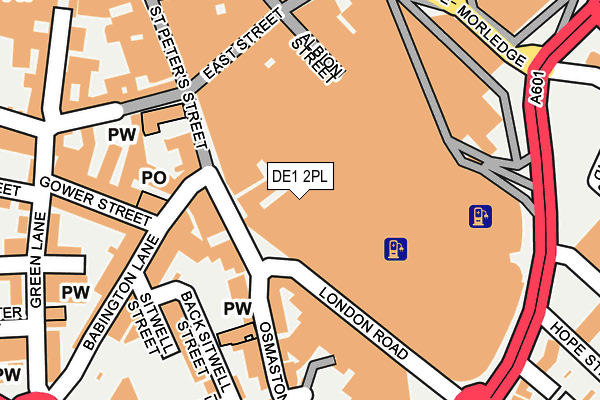 DE1 2PL map - OS OpenMap – Local (Ordnance Survey)