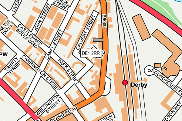 DE1 2RR map - OS OpenMap – Local (Ordnance Survey)