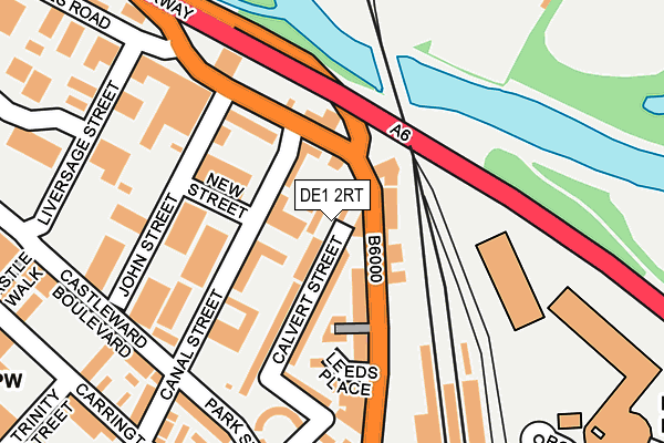 DE1 2RT map - OS OpenMap – Local (Ordnance Survey)