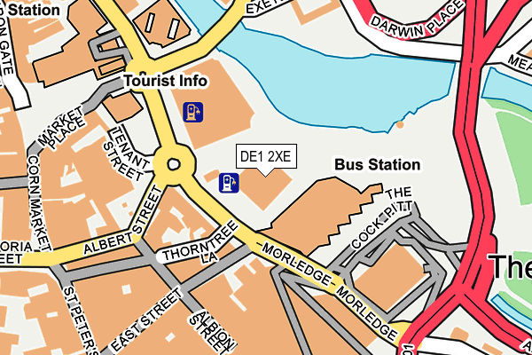 DE1 2XE map - OS OpenMap – Local (Ordnance Survey)