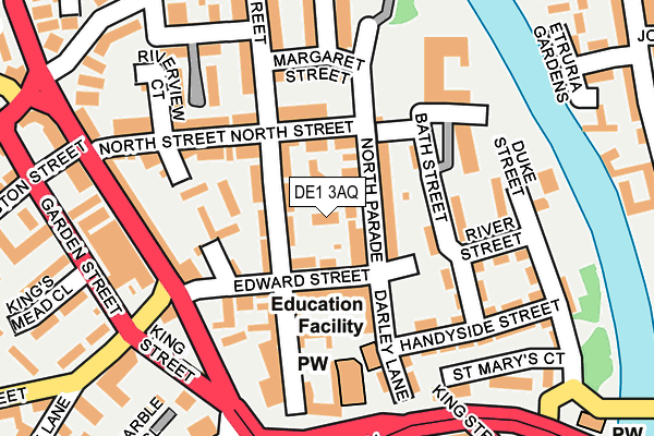 DE1 3AQ map - OS OpenMap – Local (Ordnance Survey)